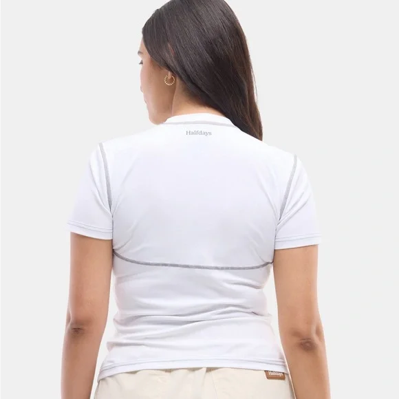 NWT Halfdays Women's Mollie Performance Short Sleeve T-Shirt. Size Large. - Picture 3 of 8